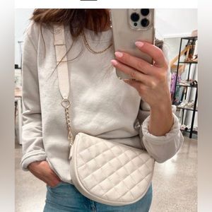Brave leather off white leather crossbody bag